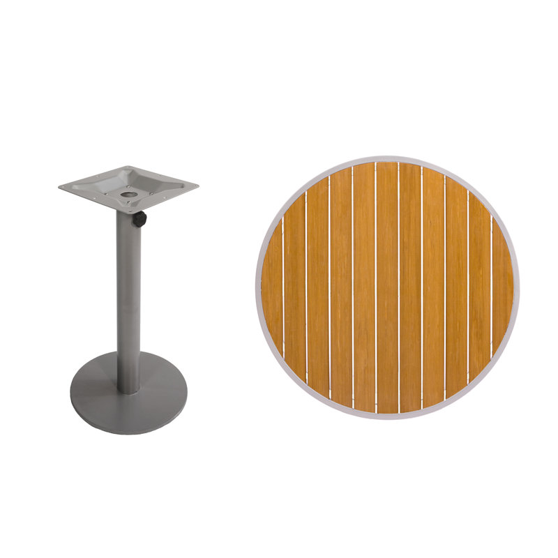 Table ronde Longport, Argent, H 31 po x l 32 po x P 32 po