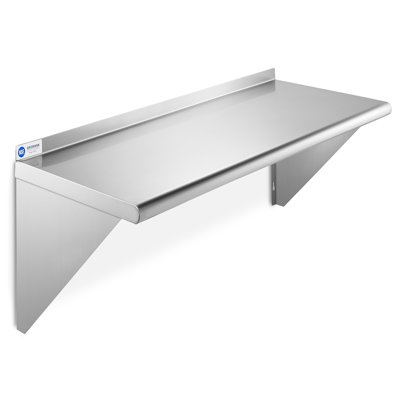  NSF Stainless Steel Wall-Mount Shelf by Latitude Run