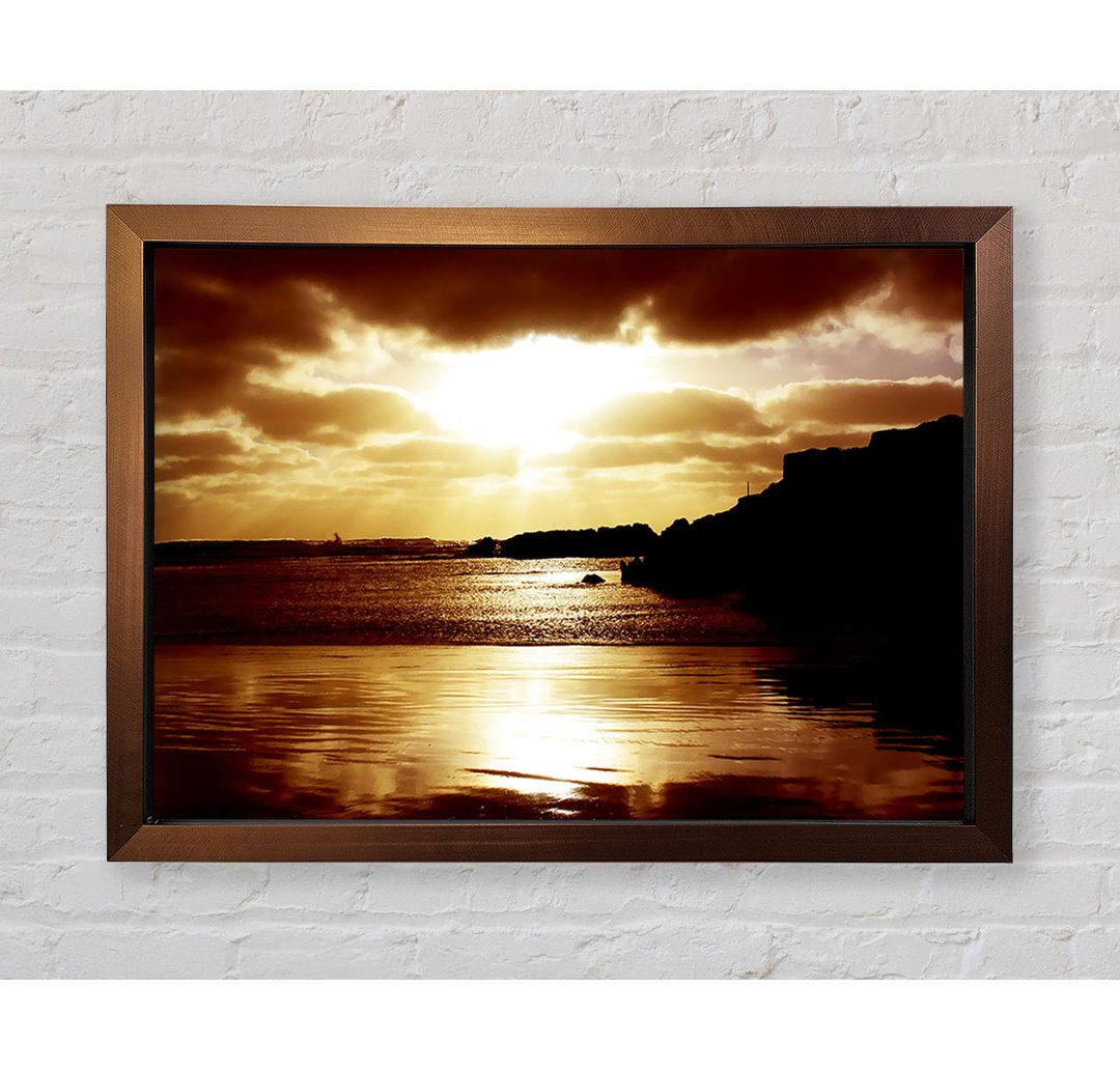 Gerahmtes Leinwandbild Chocolate Sunset Reflections