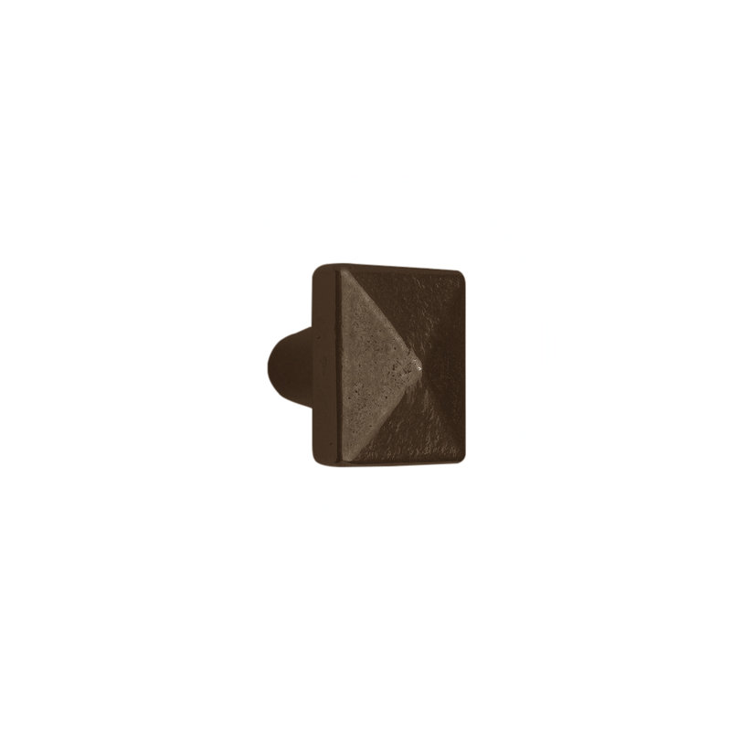Bronze Square Knob, Silicon Bronze Rust