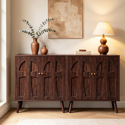 31.5" Retro 2-Door Accent Cabinet