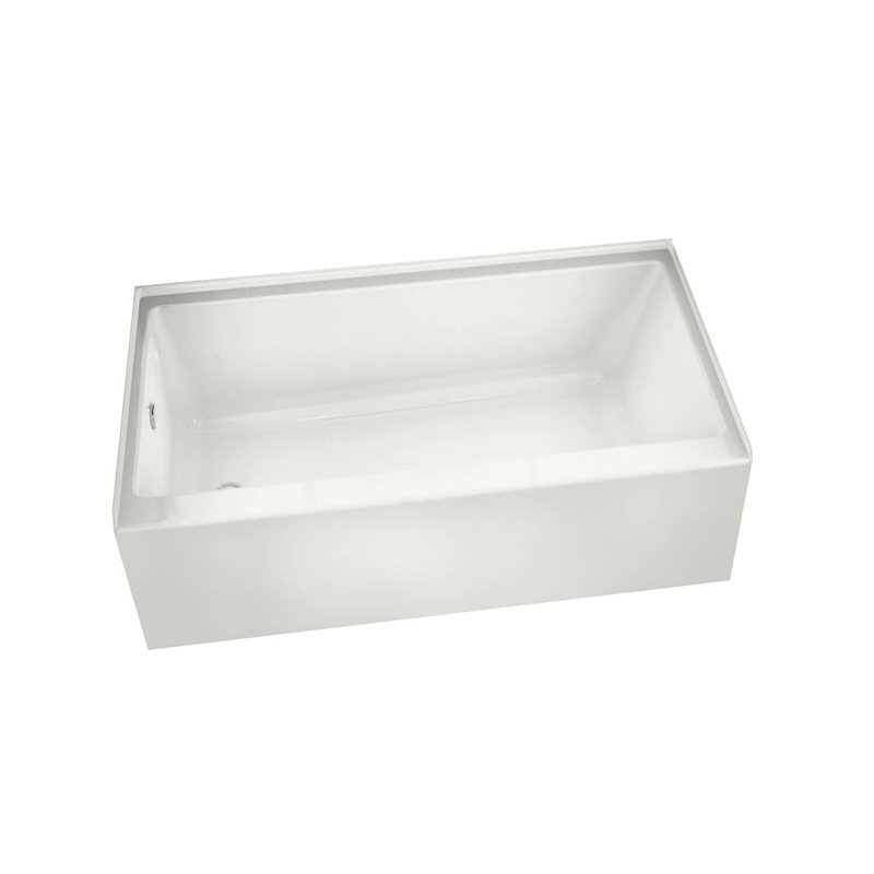 Rubix 59.75'' x 32'' Soaking Acrylic Bathtub, Left