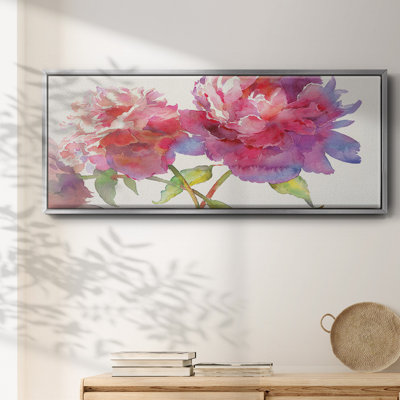 Prise pivoines II - toile encadrée