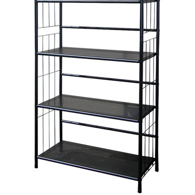 Étagère à livres 49 po en métal noir de 49 po - Offre plus d'options de rangement pour le bureau, le salon, la pièce Assemblage facile inclus Unité debout pour améliorer votre arrangement