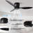 42 Inch Low Profile Ceiling Fan Without Light, 3 Reversible Blades 6 Speed Quiet Dc Motor Ceiling Fan With Remote Timer For Bedroom Kitchen