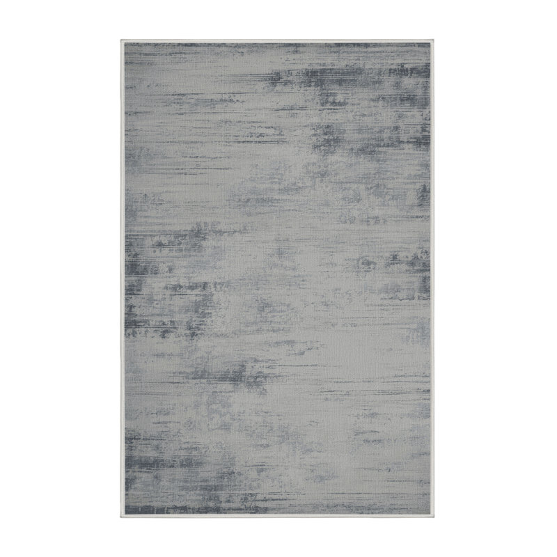 Tapis abstrait vert lavable à la machine, Rectangle 8 pi x 12 pi