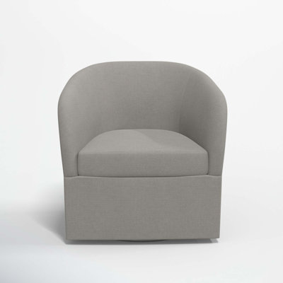 Lesia Upholstered Swivel Barrel Chair