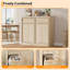 Armoire à ordures à double basculement double, rangement caché de 20 gallons, poubelle autoportante et panier à linge à l'épreuve des animaux de compagnie