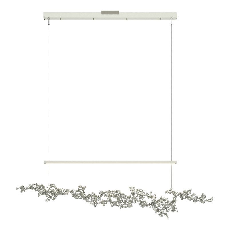 Luminaire suspendu linéaire à 1 lumière pour îlot de cuisine Coral, Encre, Blanc