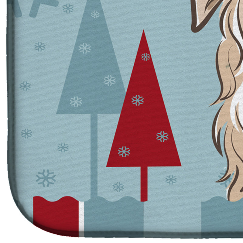 Tapis de séchage barzoï de noël winter