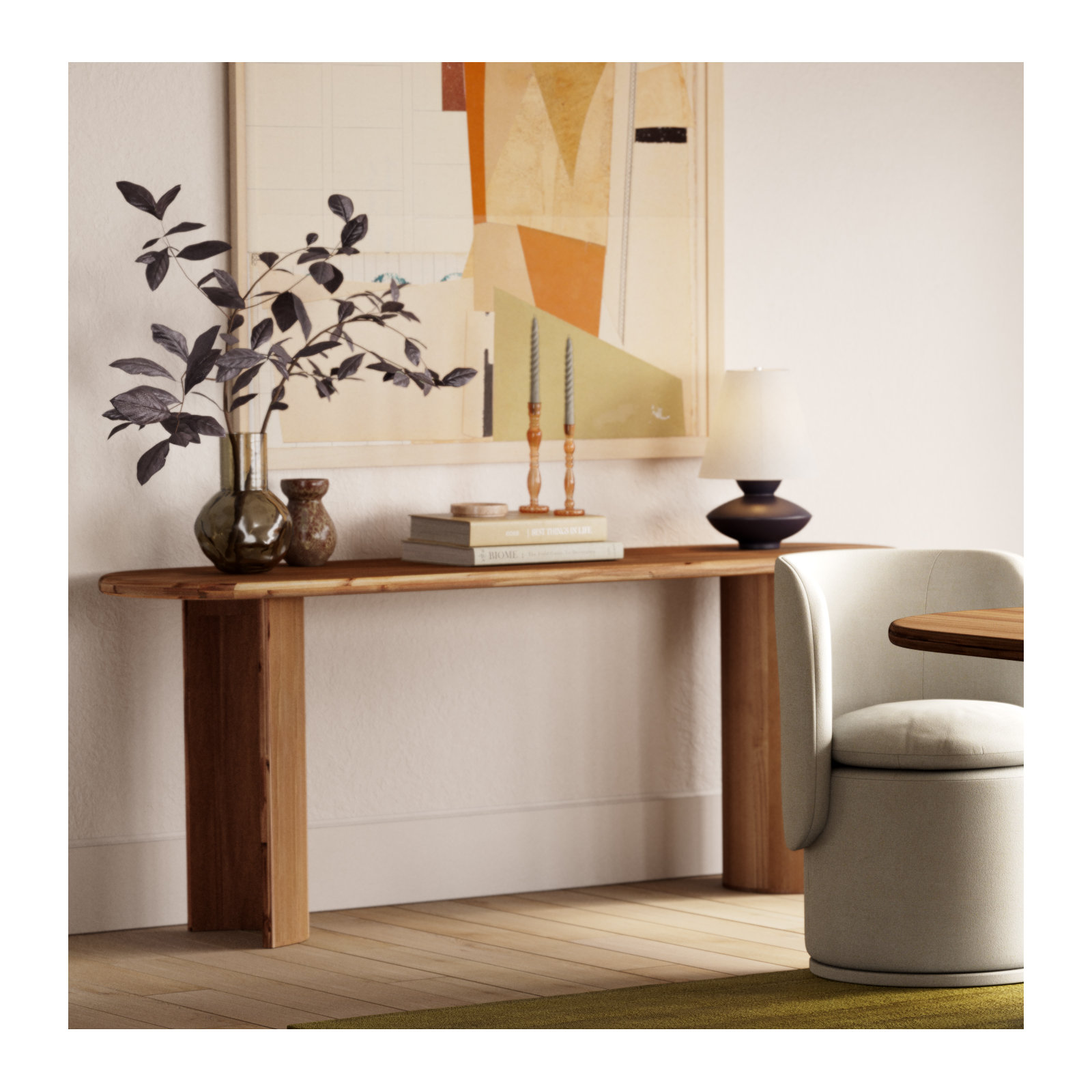 Filia Ceramic / Porcelain Table Vase, Brown, 7.87" H x 5.5" W x 5.5" D