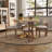 5-Piece Dining Set Mid-Century Modern Wooden Table & Upholstered Chair Set For Home, Kitchen, Dining Room-1989288884-1989288887