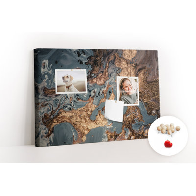 Wall Mounted bulletin board print wall art notice boards for office corkboard Decoration marble