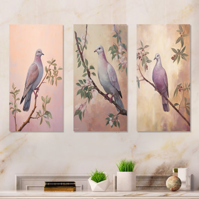 Ensemble de 3 impressions colombe Doves