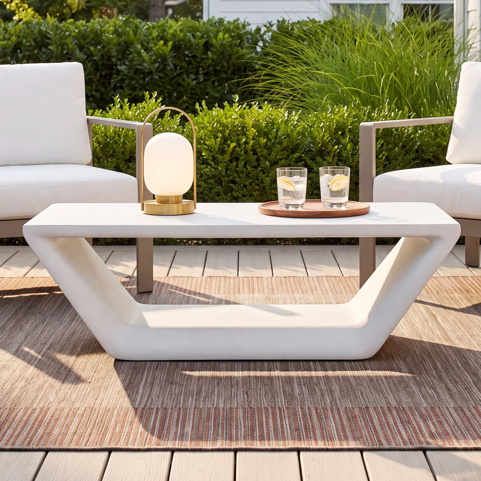 Hyannis 49.13'' Concrete Outdoor Coffee Table