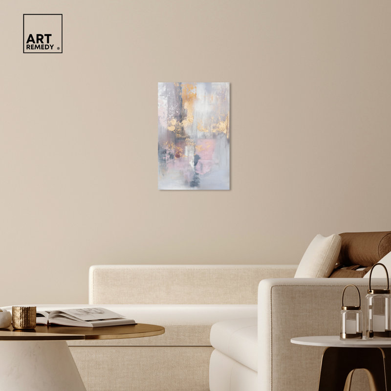 Refreshing Boho Elegant Abstract Wall Art by Art Remedy, Wrapped Canvas, 30" H x 20" W