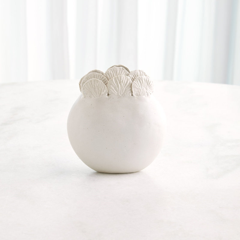 Vase Sand Dollar, Blanc