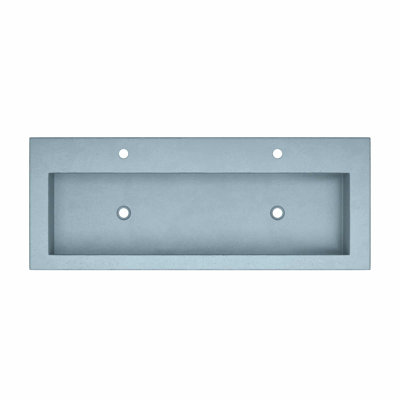 Trough Concrete Handmade Rectangular Drop-in Bathroom Sink
