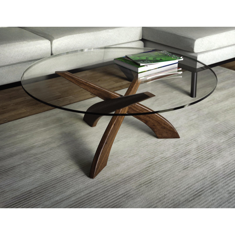 Entwine Glass Top Single Coffee Table