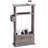 Narrow Side Table, Slim End Sofa Table In Vintage Grey Wood With Storage Shelf, Magazine And Remote Holder