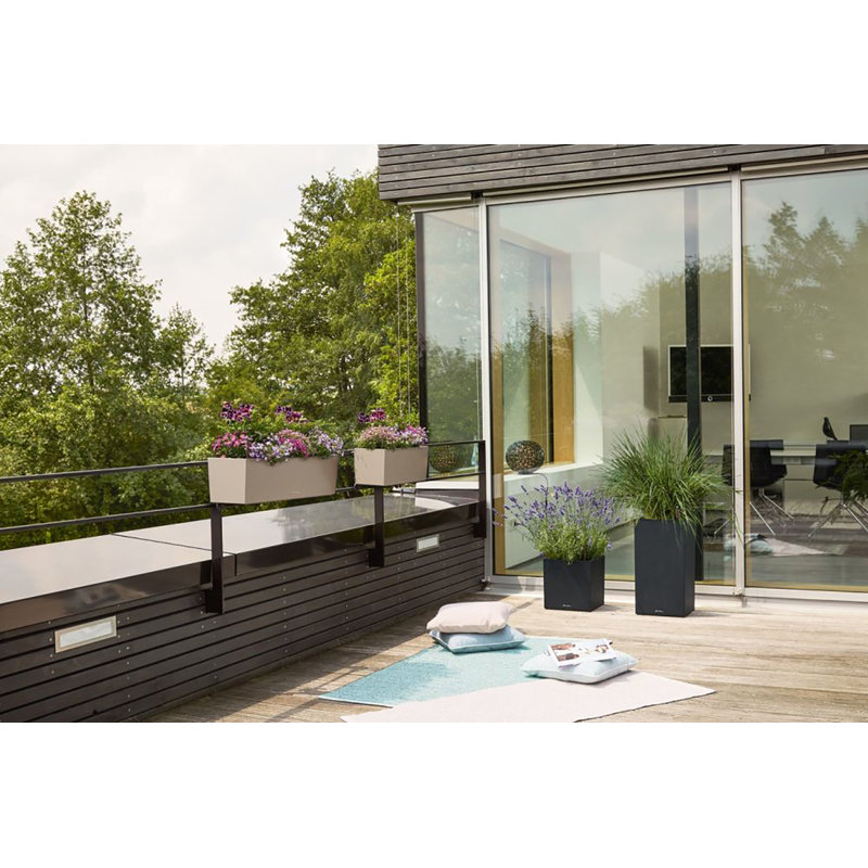 Balconera Window Box Planter, Sand Beige, 19 cm H x 79 cm W x 19 cm D