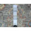 Tapis oriental 2 pi 1 po x 3 pi 5 po gris, noué à la main, motif angora afghan Oushak avec teinture végétale, laine pure, tapis oriental