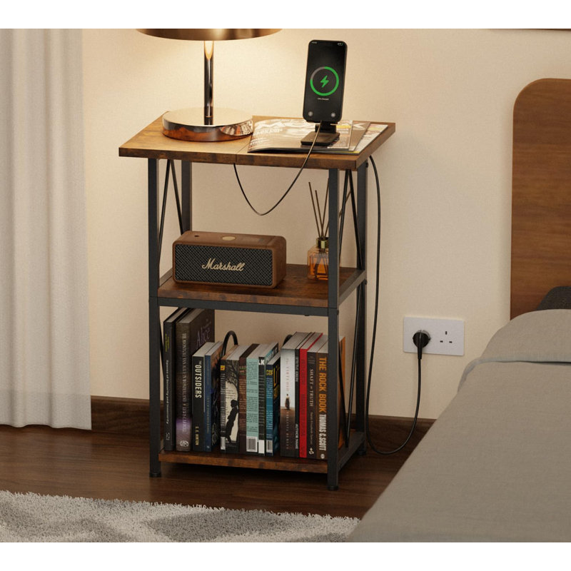 Manufactured Wood,Metal 77.5cm H Media Shelves