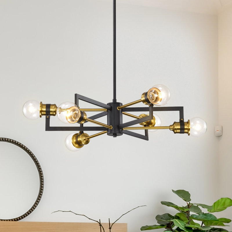 Lustre linéaire moderne Spoutnik à 6 lumières Tommie