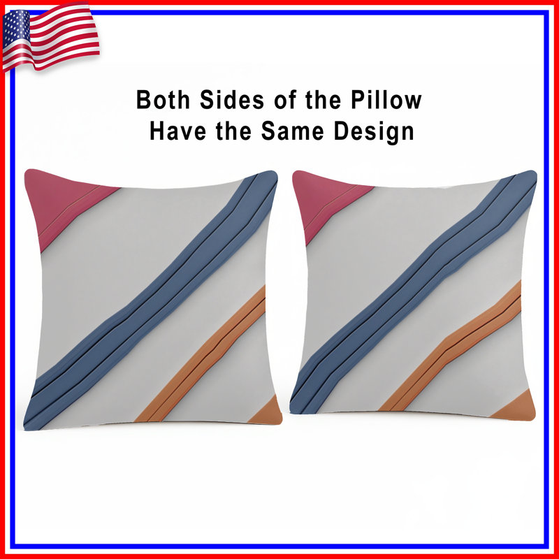 Coussins Diagonal, 14 X 14 pouces