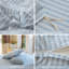 Ensemble de housse de couette rayé 100% coton délavé DONEUS-113054930-113054932