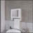 Pine Medicine Cabinet In Melamine With A Towel Bar And Included Mirror, White