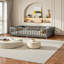 Lit de grand lit élégant avec garde-corps et porte pour enfants - gris grain de bois-879836023