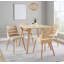 Chaises d'appoint rembourrées 18 "avec pieds fuselés en bois Huitt-86192885-86192886