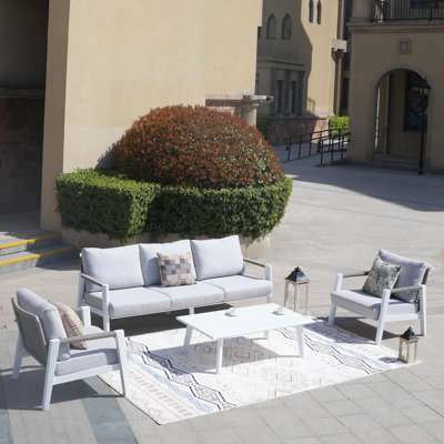 Aksah 5 - Person Patio Conversation Set with Cushions