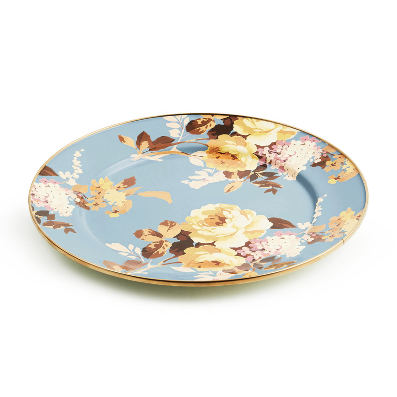 Wild Rose Charger/Plate, Slate