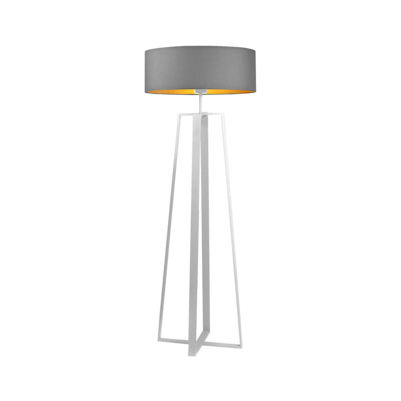 Saldivar 158cm Traditional Floor Lamp, White, Grey