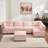Modular Sectional Sofa U Shaped Modular Couch With Reversible Chaise Modular Sofa Sectional Couch,6- Seat Convertible Sofa-2124046312