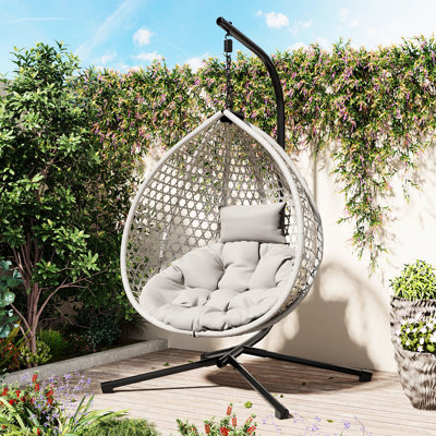 Chaise polyvalente suspendue Joyful - Base en fer, PE, réglable pour le plaisir