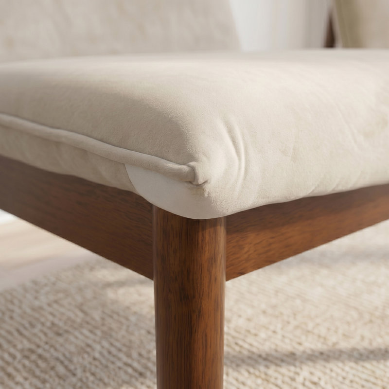 Chaise en velours Winta, Beige