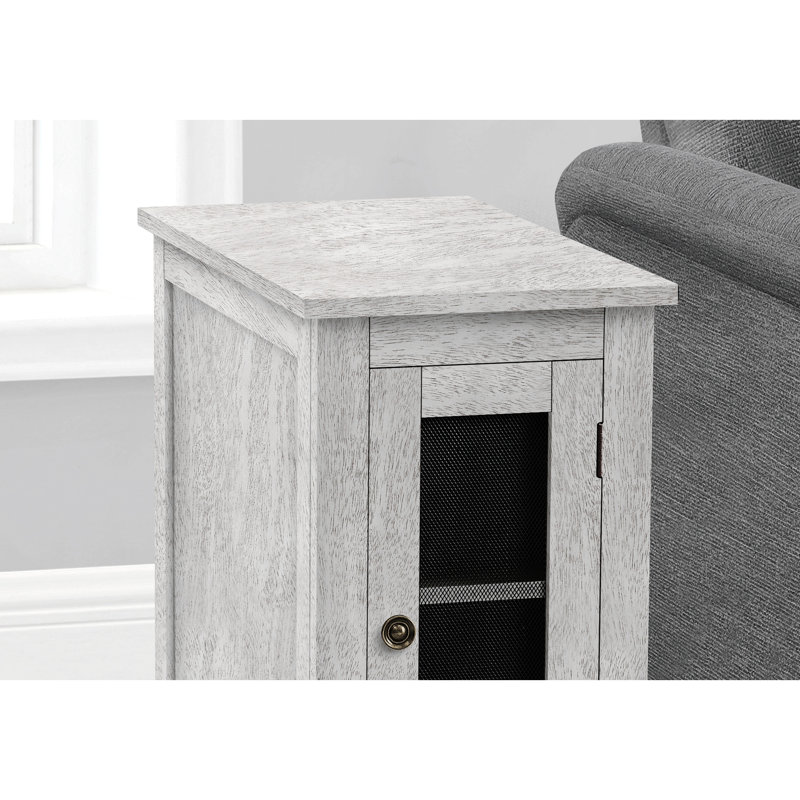 Table d'appoint, table de bout, table d'appoint, étroite, table de chevet, chambre à coucher, lampe, rangement, placage, transitionnel