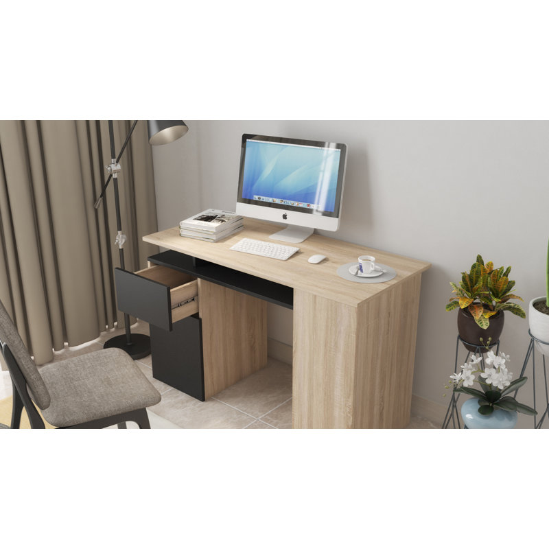 Giacomino Writing Desk, Black, Brown