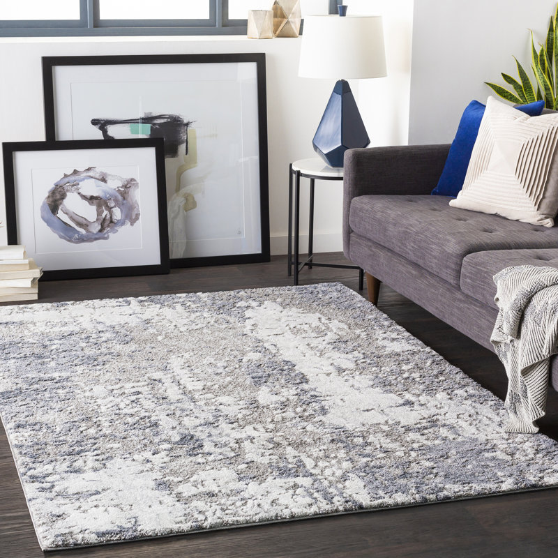 Kolar Abstract Beige/Gray Rug, Rectangle 7'10" x 10'3"