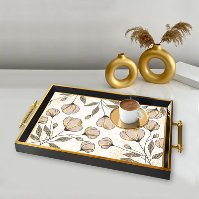 Élégant plateau en verre de 19,7 po x 11,4 po x 1,4 po | Fabrication 100% verre durable | Facile à nettoyer avec un chiffon humide | Idéal pour le service, la présentation décorative et l'organisation | Ajout élégant à la décoration intérieure