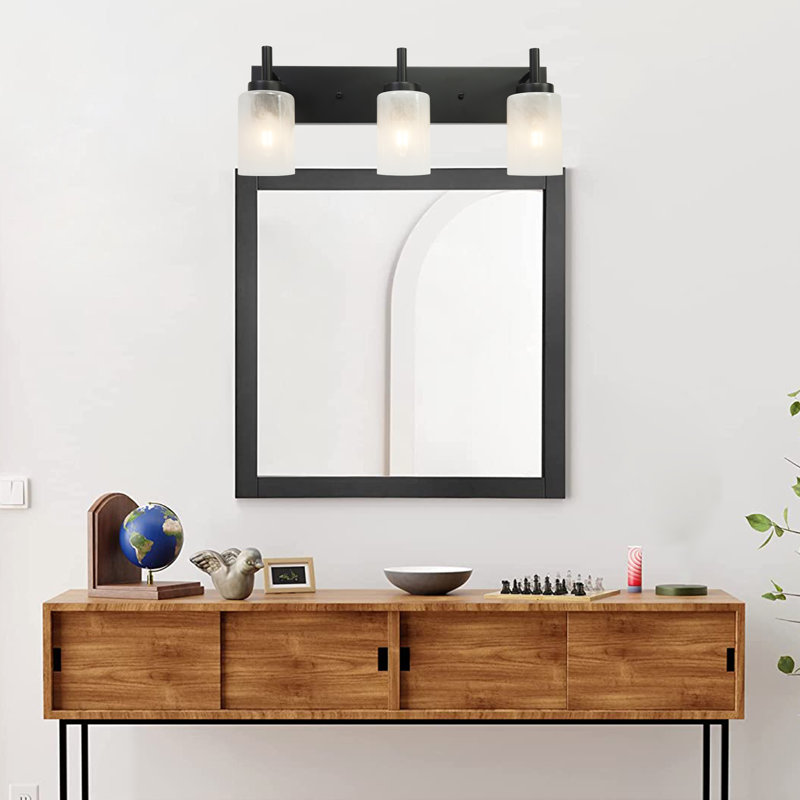 Carrine Glass and Iron Armed Sconce, White Alabaster, Black
