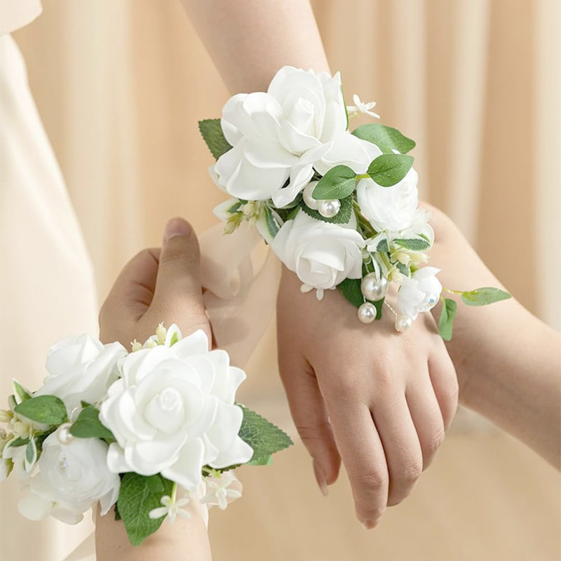 2 pièces fleurs de mariage, fleurs artificielles