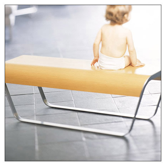 Upholstered Bench, Birch
