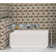 Fresh 12" x 10" Glass/Stone/Aluminum Flower Pattern Mosaic Wall Tile