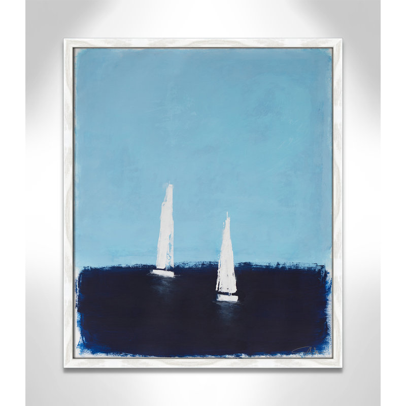 «Morning Sails II» par , L 21,5 po x H 25,5 po, White Woodgrain, Impression encadrée