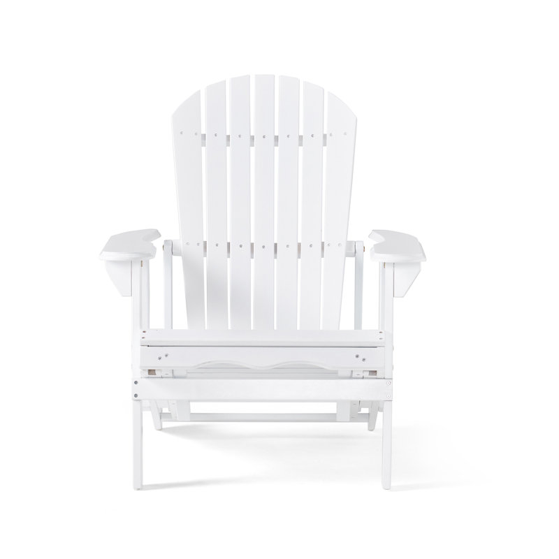 Pepe Solid Wood Adirondack Chair, White