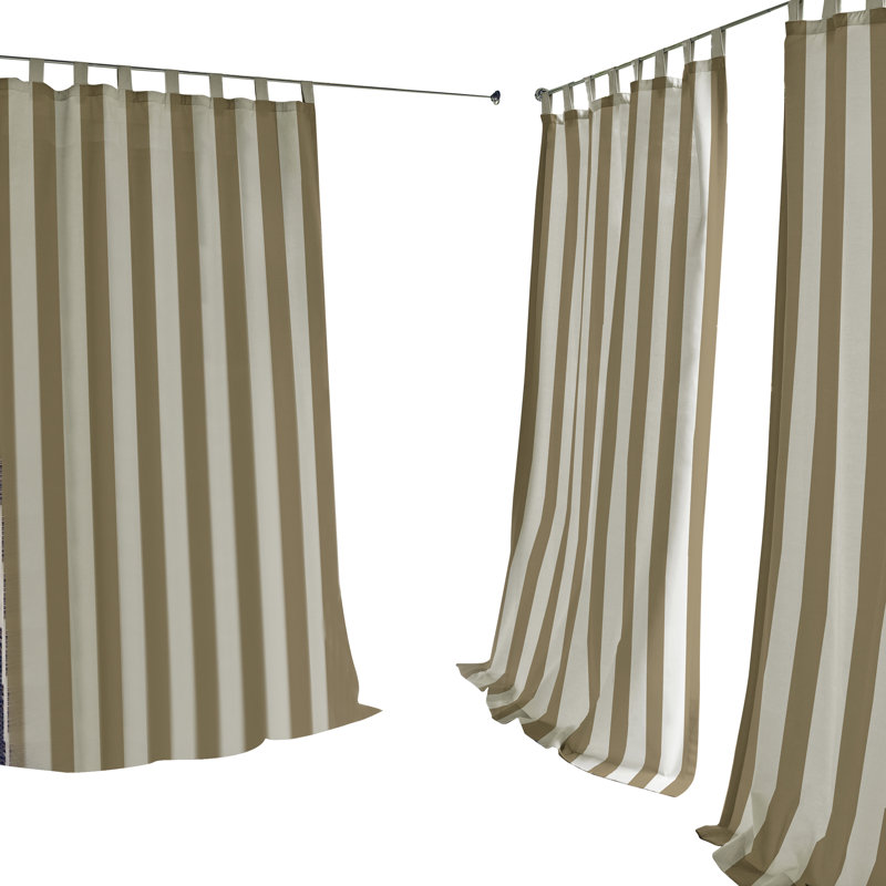 Shay Polyester Room Darkening Single Curtain Panel, 50" W x 108" L, Natural